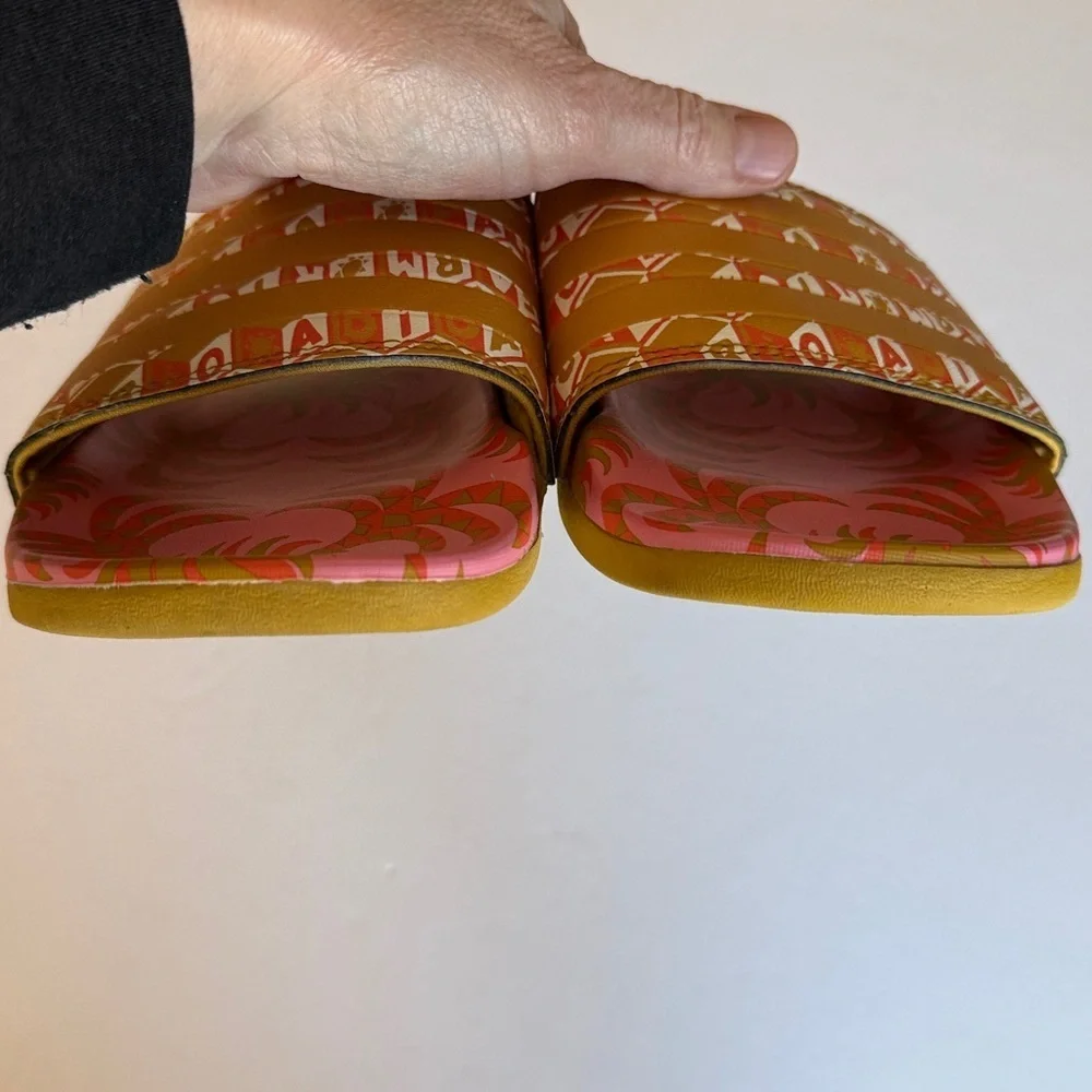 Adidas x Farm Rio slides sandals women’s 8 EUC - Picture 6 of 6
